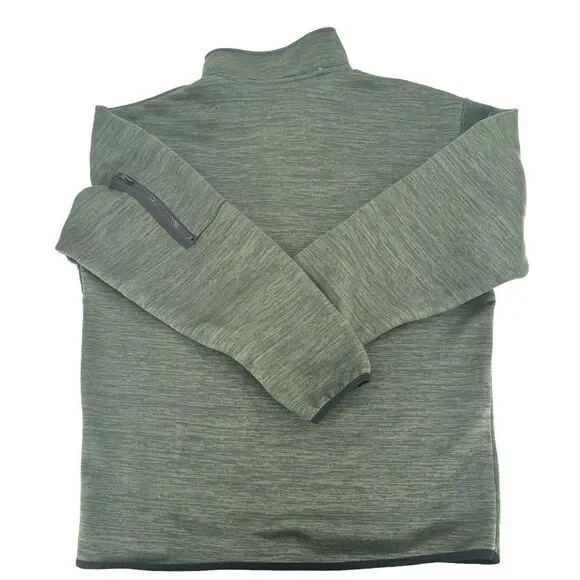 NWT Jackson Hole 1/4 Zip Space Dyed Zipper Sleeve Pocket Heather Green Mens‎ M - Picture 10 of 11